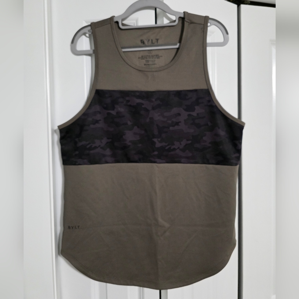 Women's Camouflage Tank Top - Black and Tan